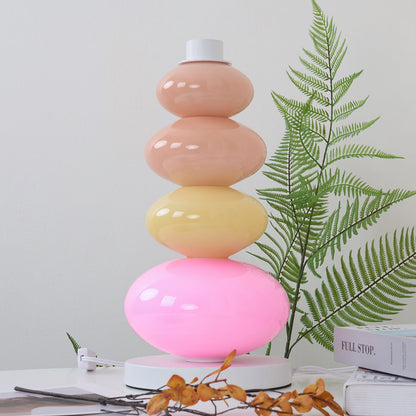 Candy Table Lamp | Colorful Marble & Glass | 20cm Diameter