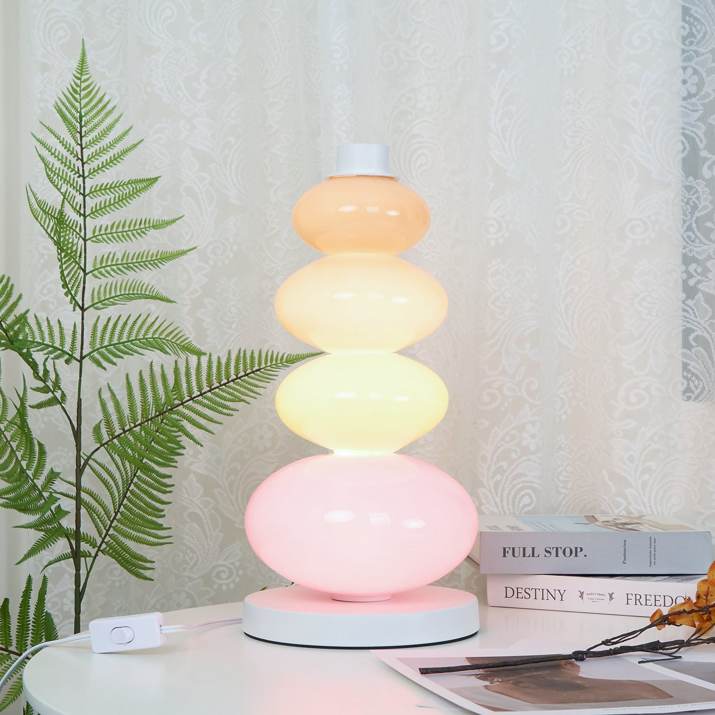 Candy Table Lamp | Colorful Marble & Glass | 20cm Diameter