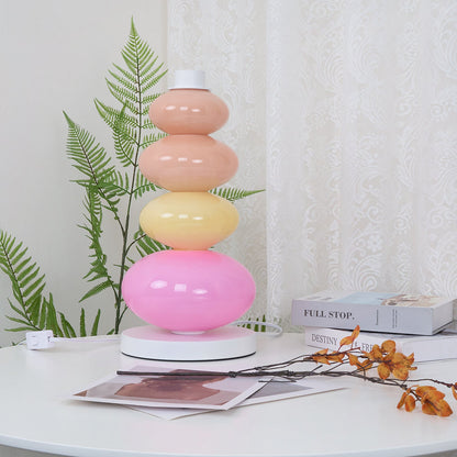Candy Table Lamp | Colorful Marble & Glass | 20cm Diameter