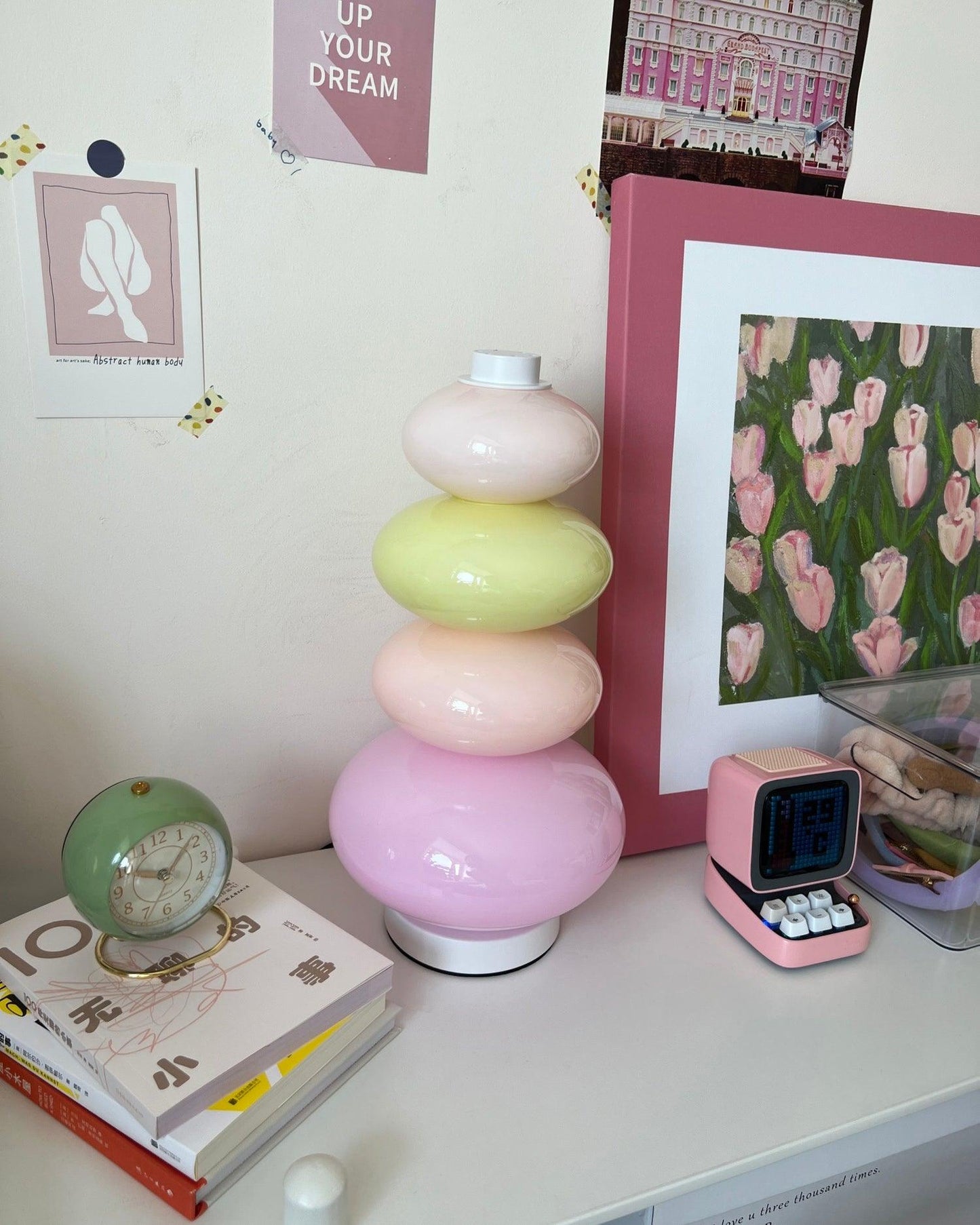 Candy Table Lamp | Colorful Marble & Glass | 20cm Diameter