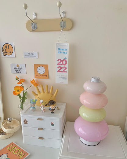 Candy Table Lamp | Colorful Marble & Glass | 20cm Diameter