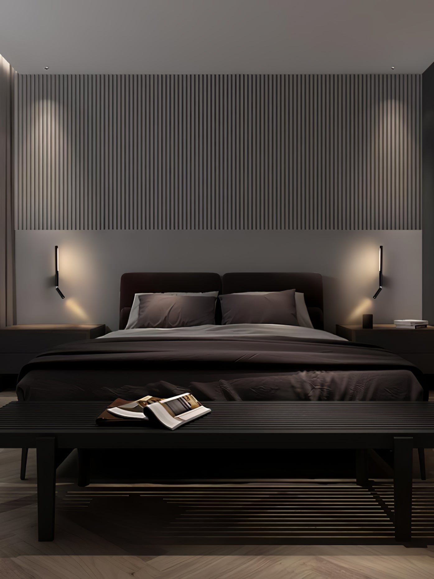 Canut LED Wall Light | Metal | Black and White