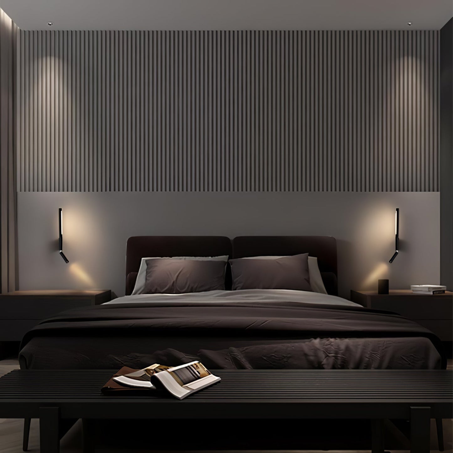 Canut LED Wall Light | Metal | Black and White