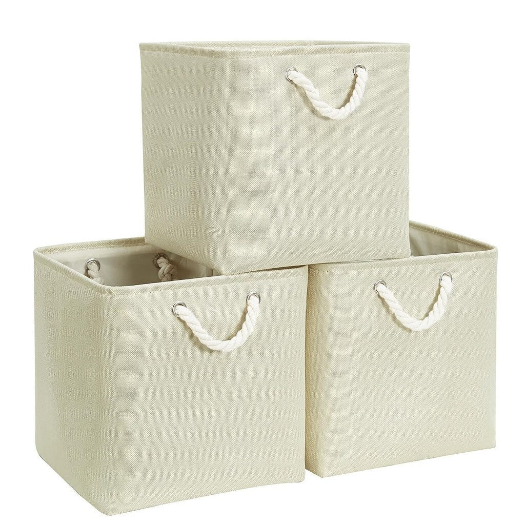 Fabric Storage Baskets | Set of 3 | 30cm Cube