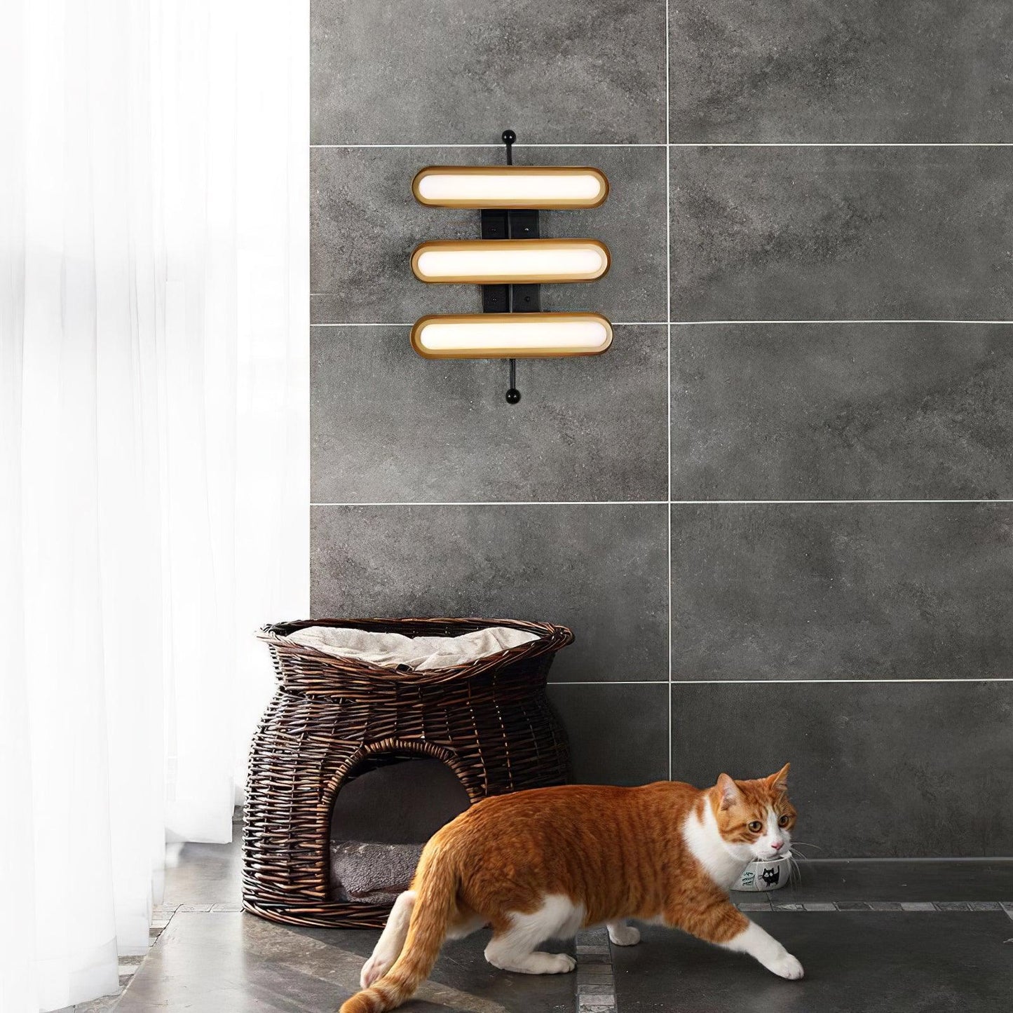 Capsule Wall Lamp | Metal & Glass | Gold or Black