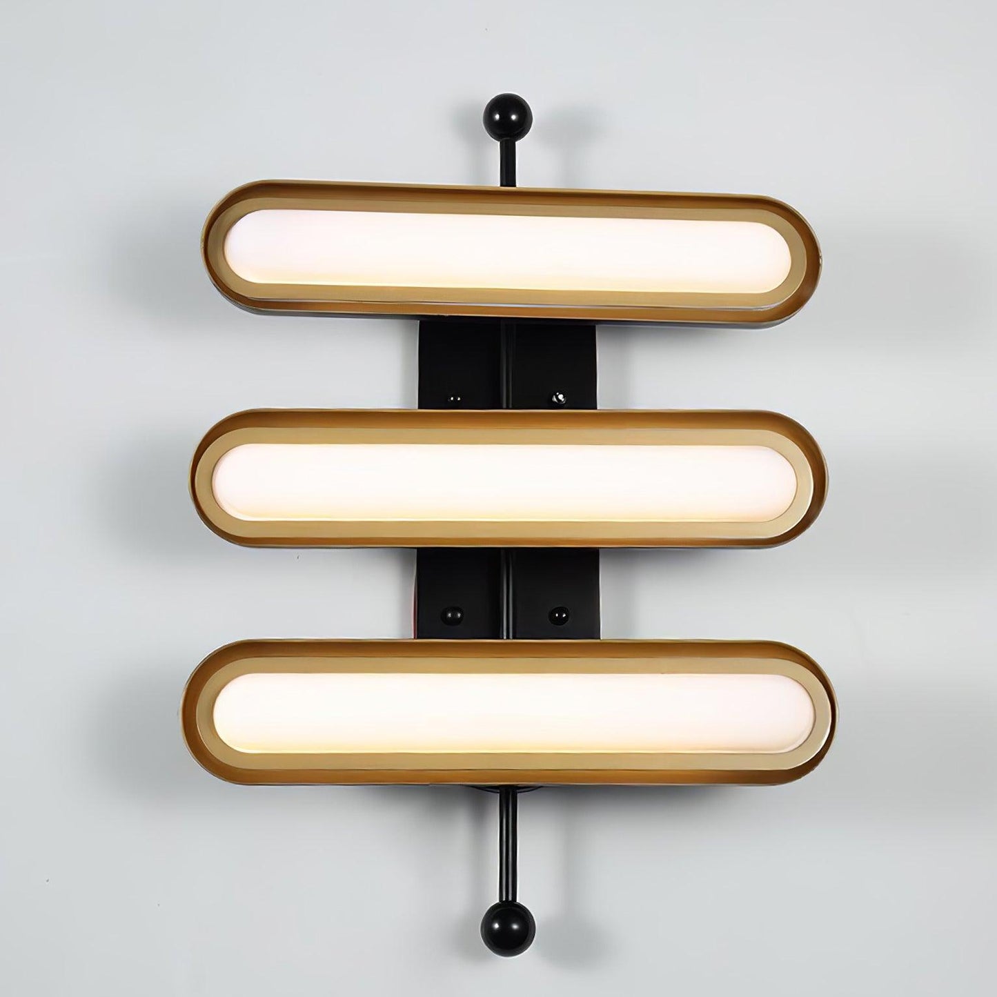 Capsule Wall Lamp | Metal & Glass | Gold or Black