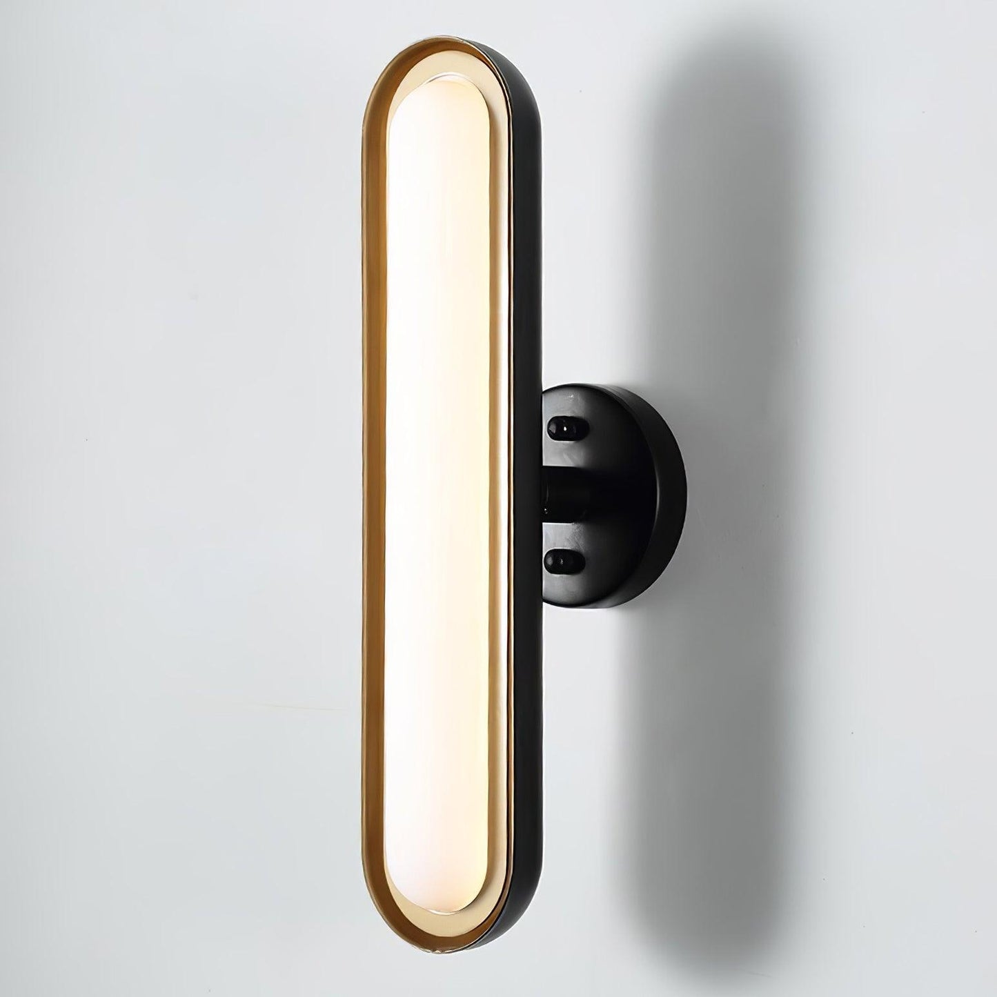 Capsule Wall Lamp | Metal & Glass | Gold or Black