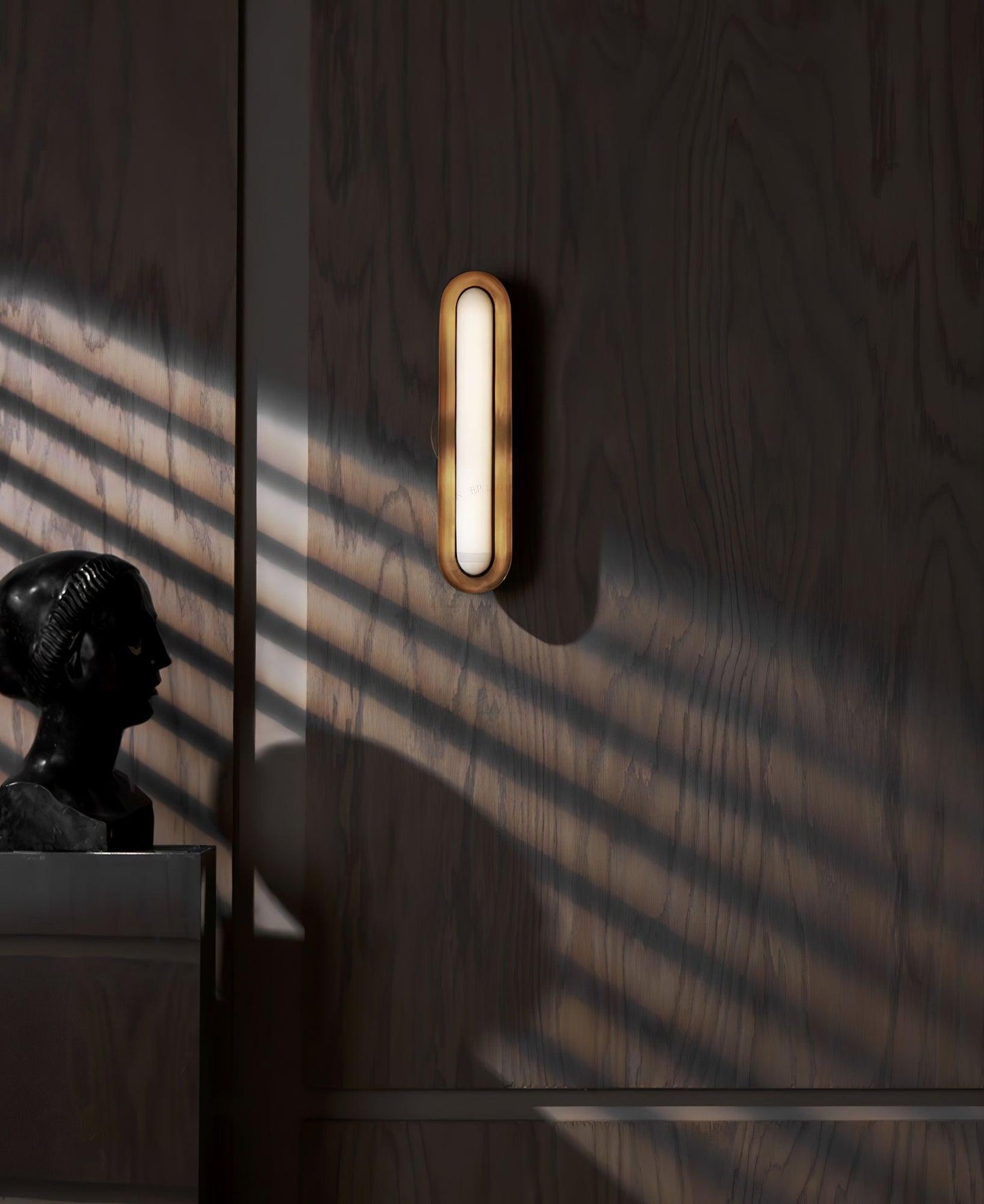 Capsule Wall Lamp | Metal & Glass | Gold or Black
