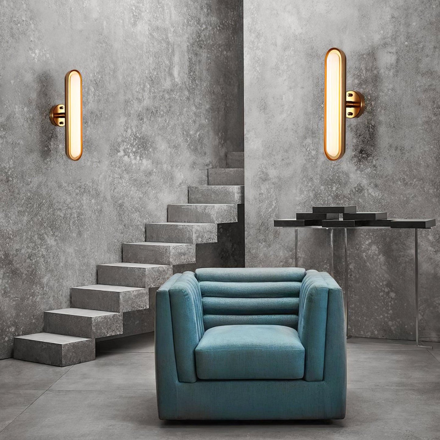 Capsule Wall Lamp | Metal & Glass | Gold or Black