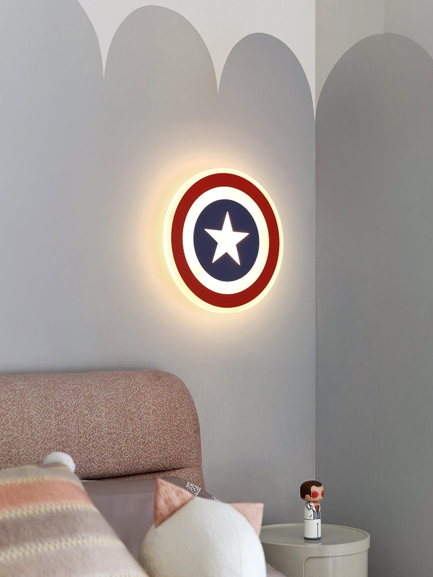 Captain Wall Lamp | Metal Acrylic Iron | Blue+Red