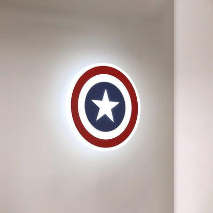 Captain Wall Lamp | Metal Acrylic Iron | Blue+Red