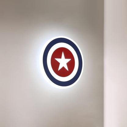 Captain Wall Lamp | Metal Acrylic Iron | Blue+Red
