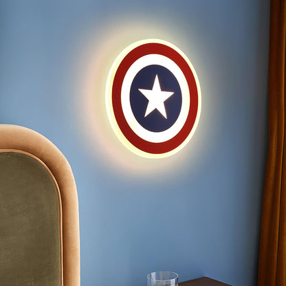 Captain Wall Lamp | Metal Acrylic Iron | Blue+Red