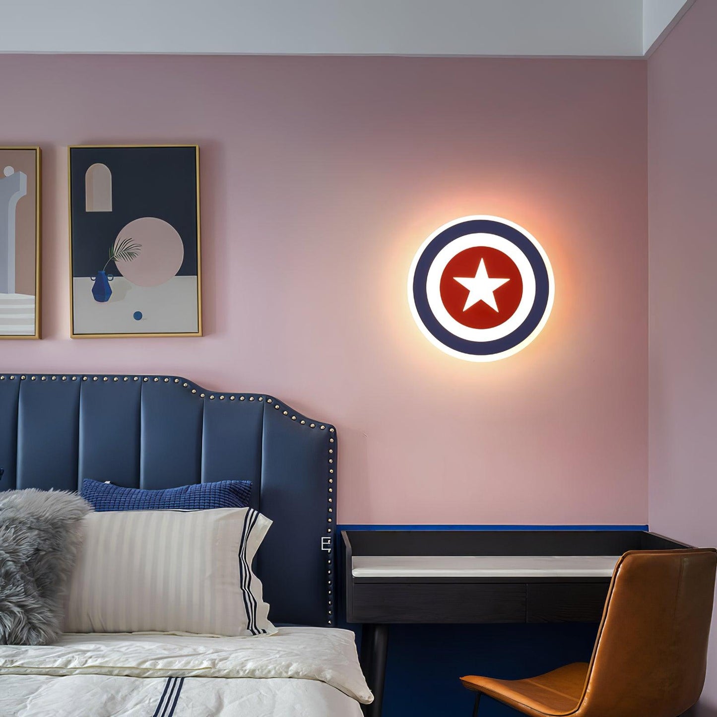 Captain Wall Lamp | Metal Acrylic Iron | Blue+Red