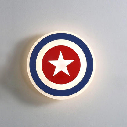 Captain Wall Lamp | Metal Acrylic Iron | Blue+Red