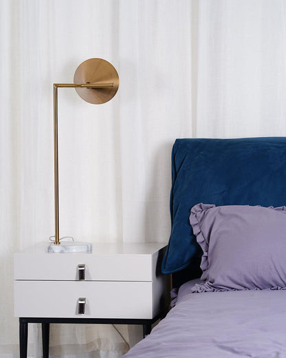 Captain Flint Table Lamp | Metal & Marble | White/Black
