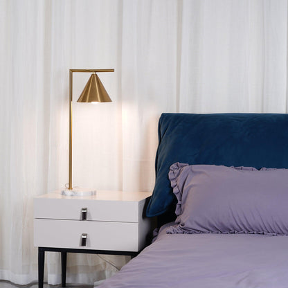 Captain Flint Table Lamp | Metal & Marble | White/Black
