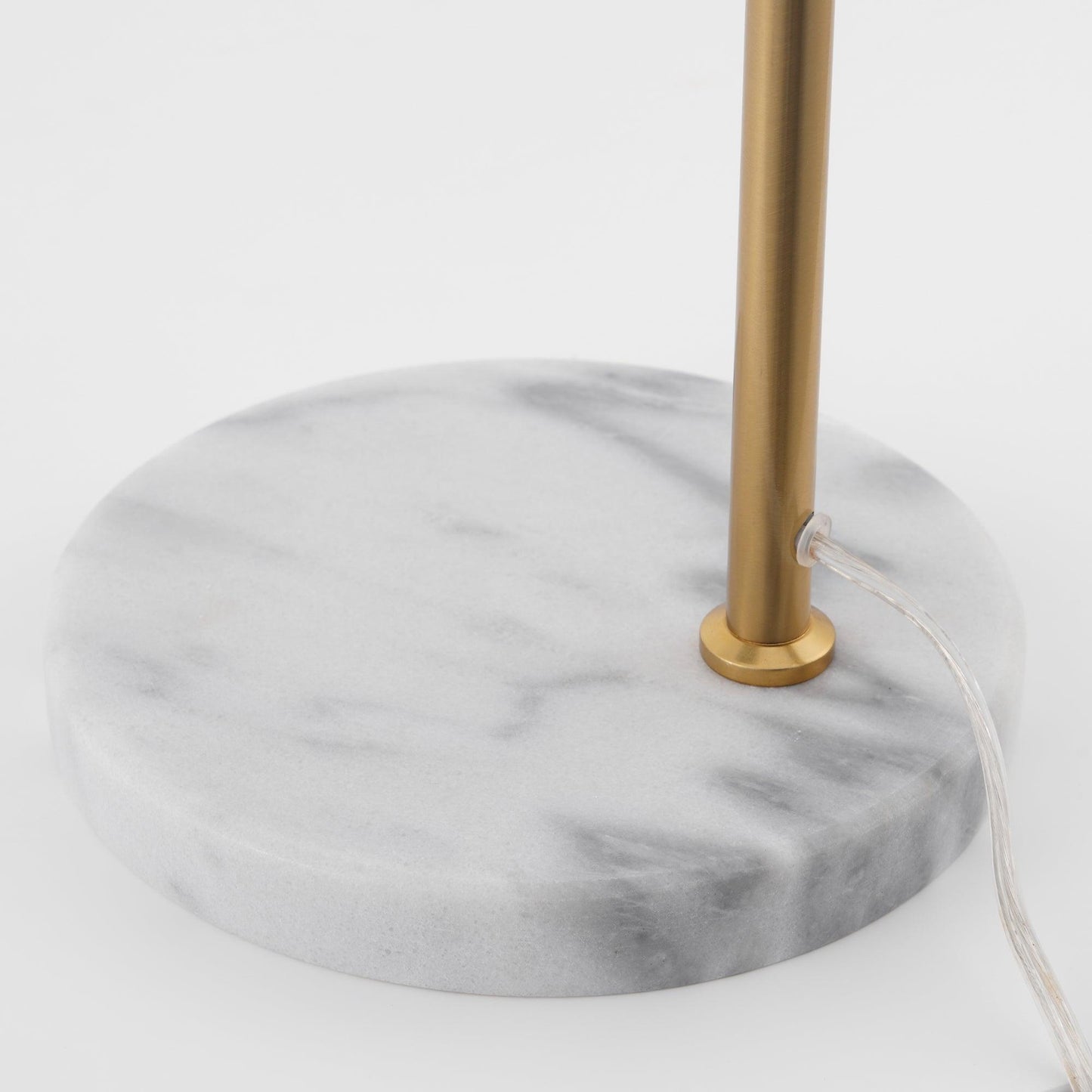 Captain Flint Table Lamp | Metal & Marble | White/Black