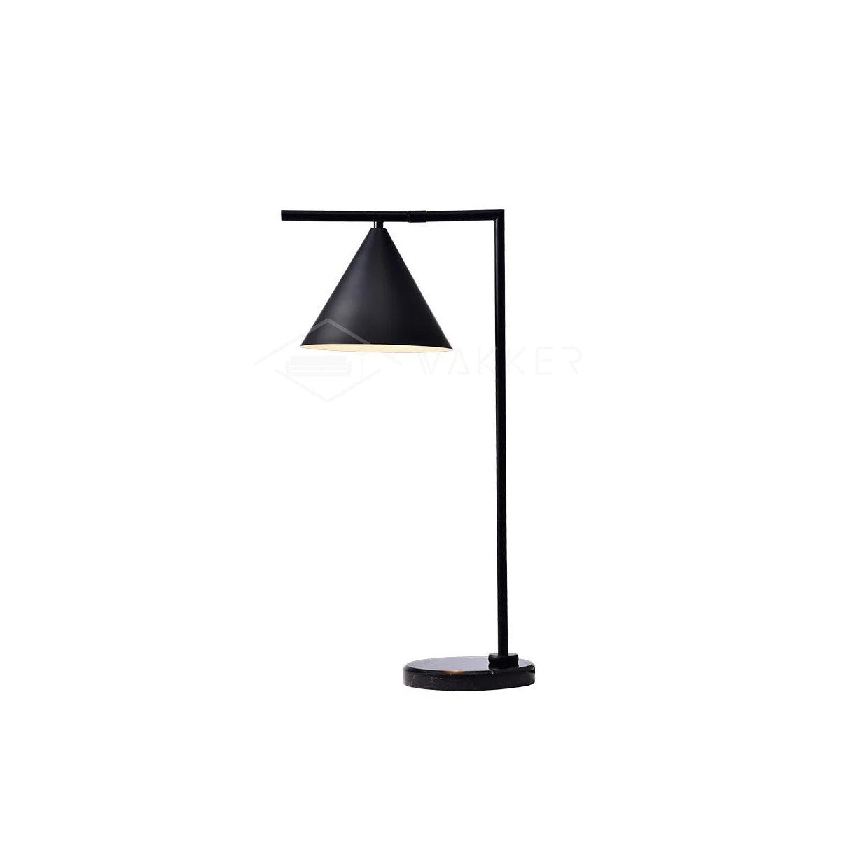 Captain Flint Table Lamp | Metal & Marble | White/Black