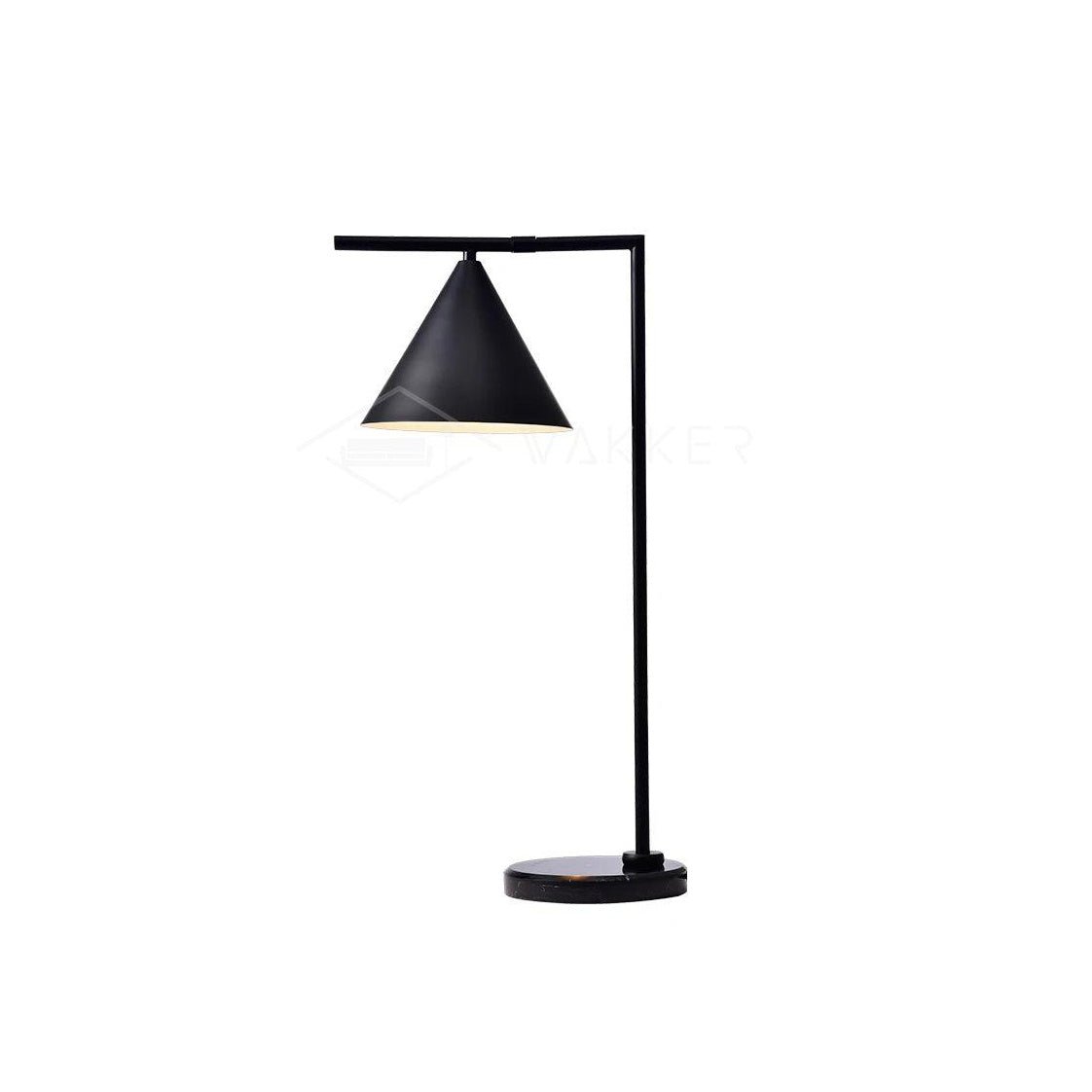 Captain Flint Table Lamp | Metal & Marble | White/Black