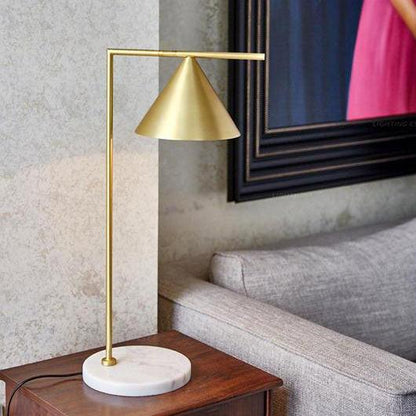 Captain Flint Table Lamp | Metal & Marble | White/Black