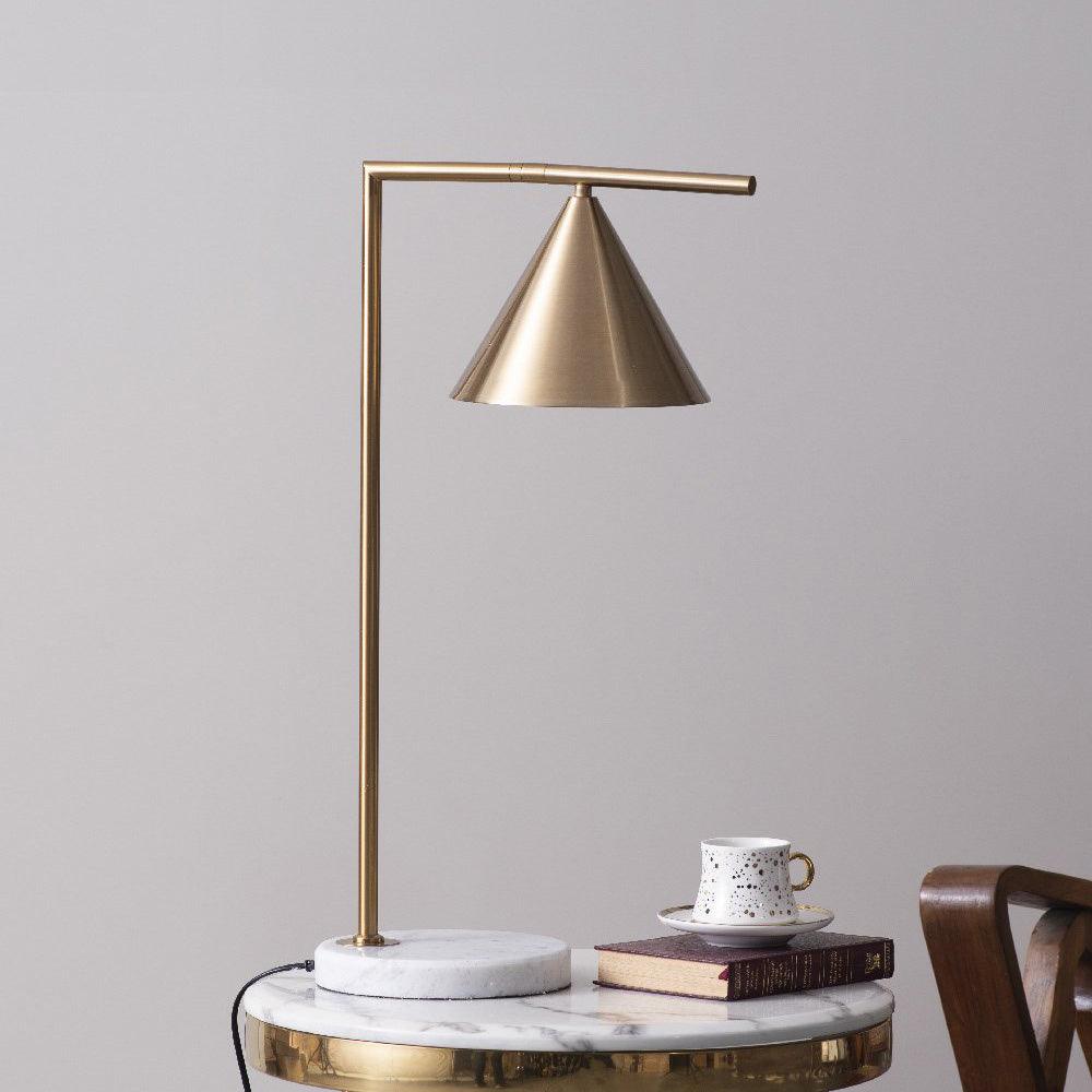 Captain Flint Table Lamp | Metal & Marble | White/Black