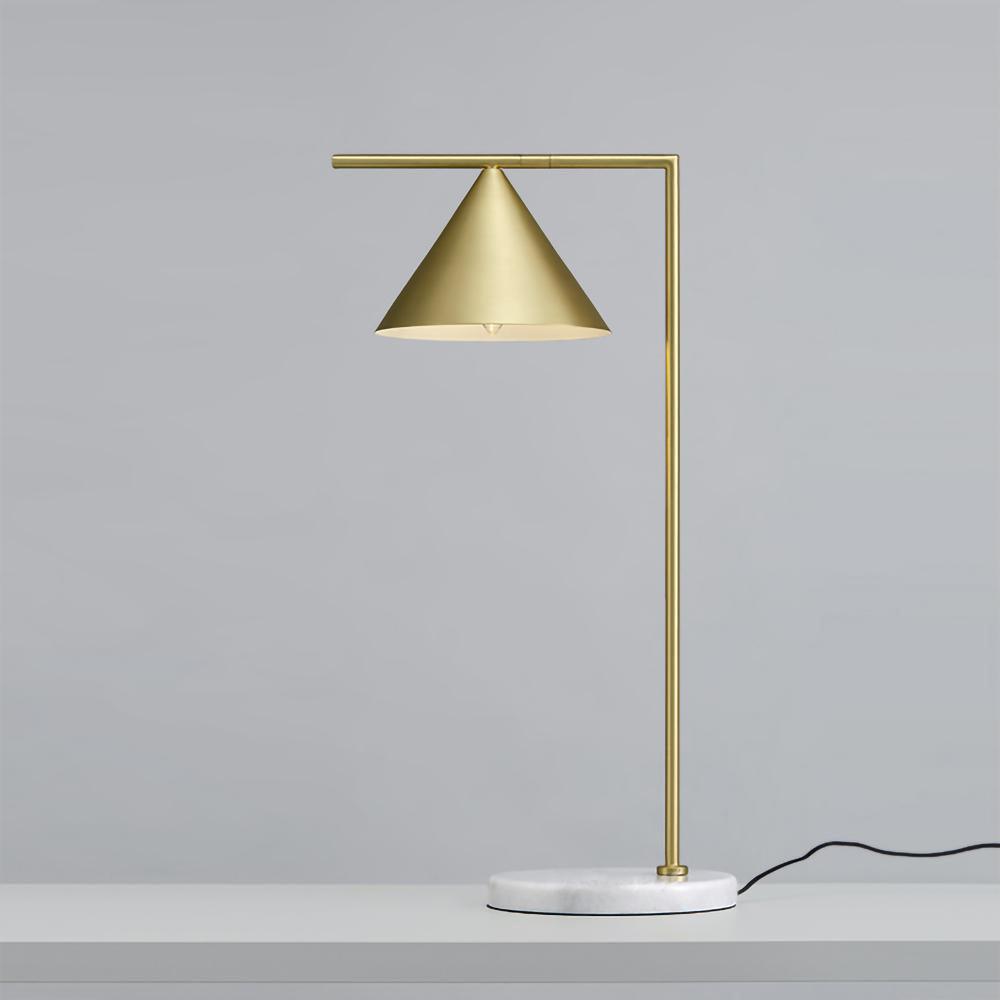 Captain Flint Table Lamp | Metal & Marble | White/Black