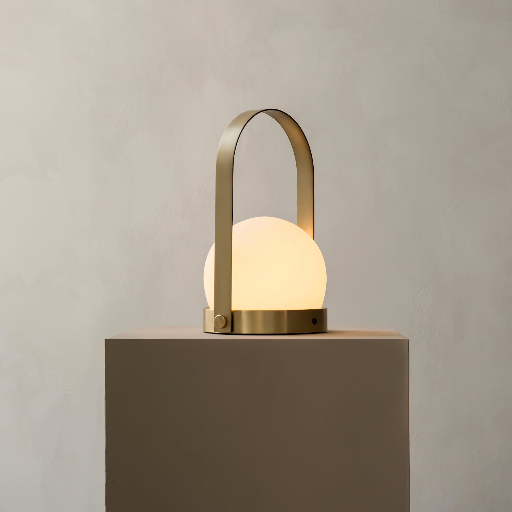 Portable Table Lamp | Metal & Glass | Warm Light, Multiple Colors