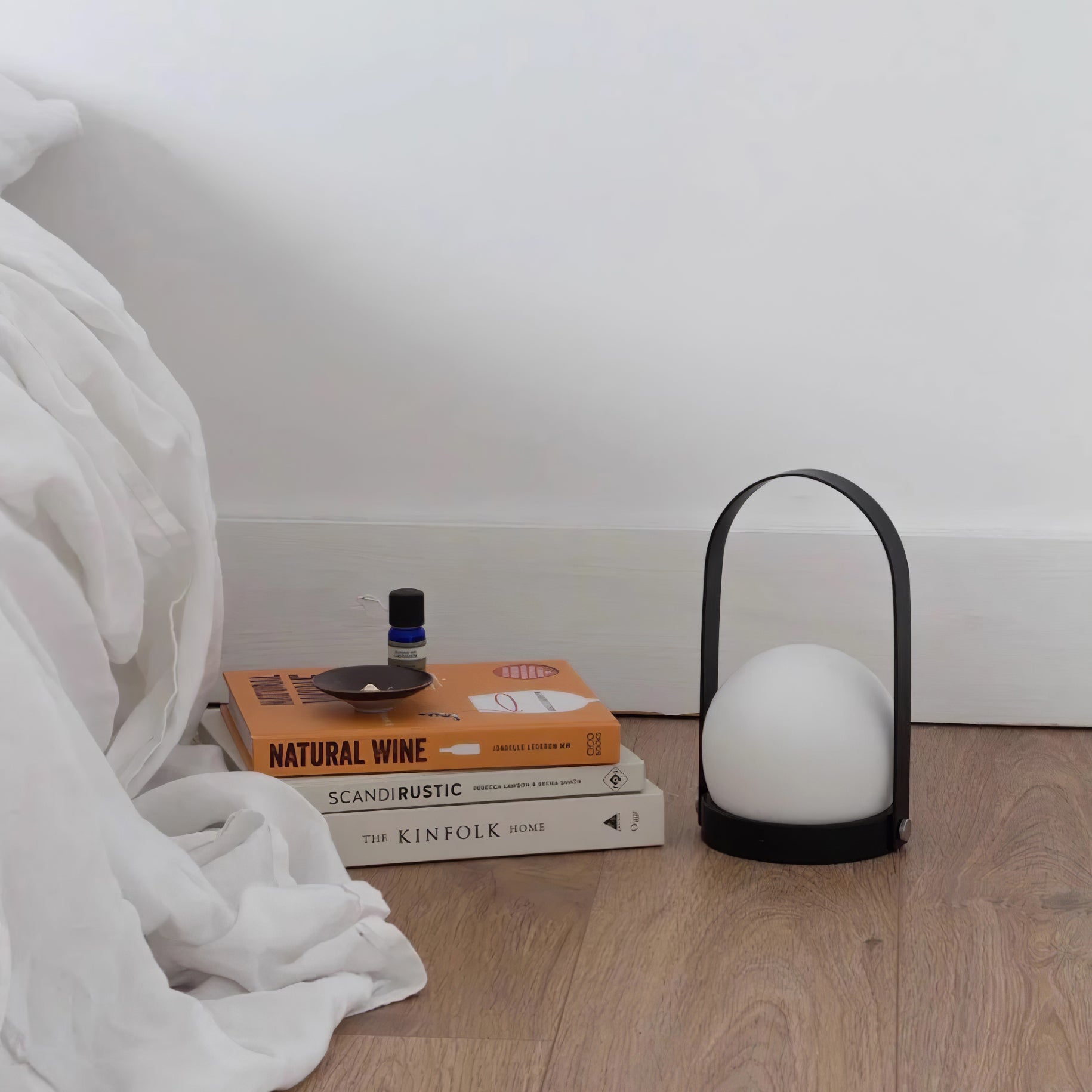 Portable Table Lamp | Metal & Glass | Warm Light, Multiple Colors