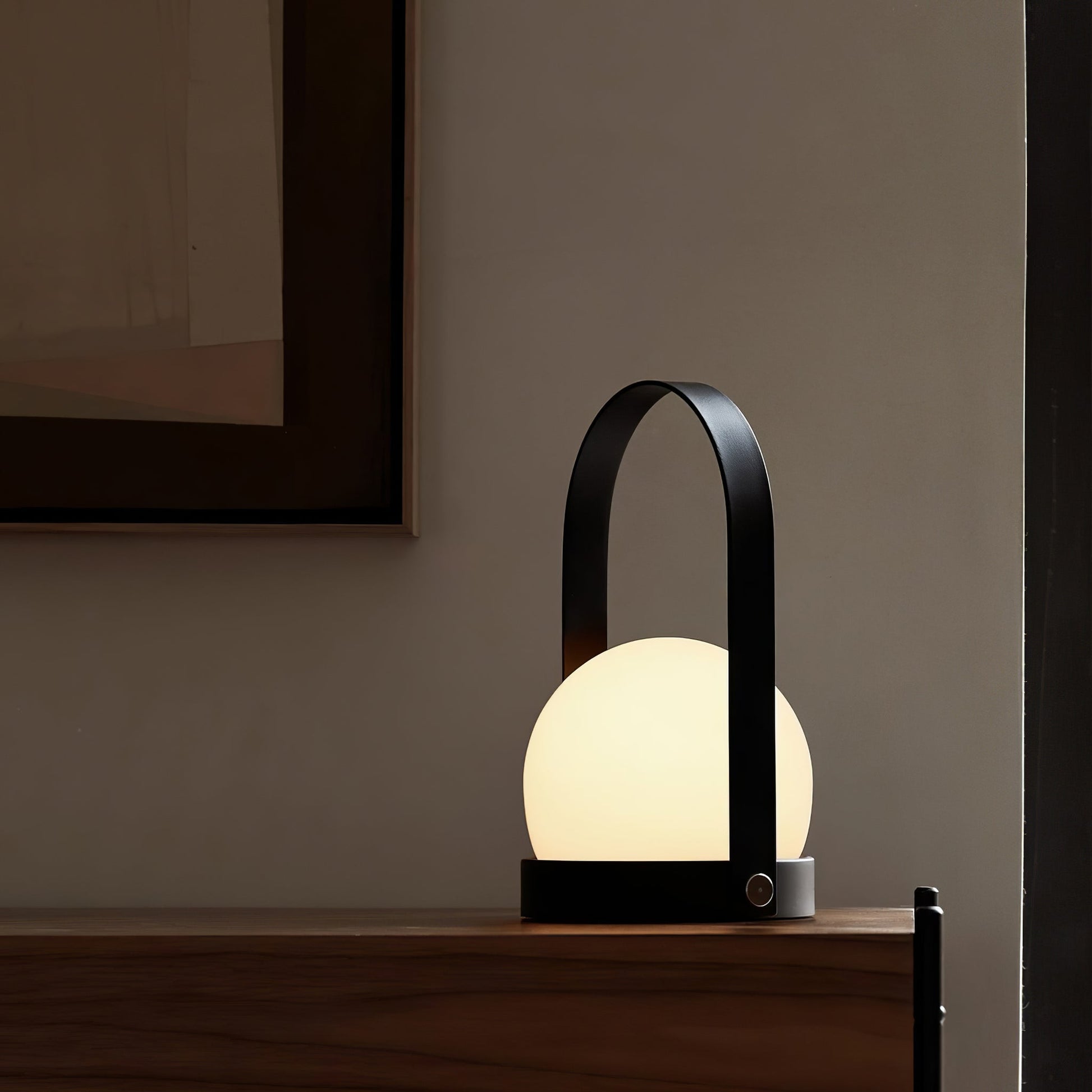 Portable Table Lamp | Metal & Glass | Warm Light, Multiple Colors