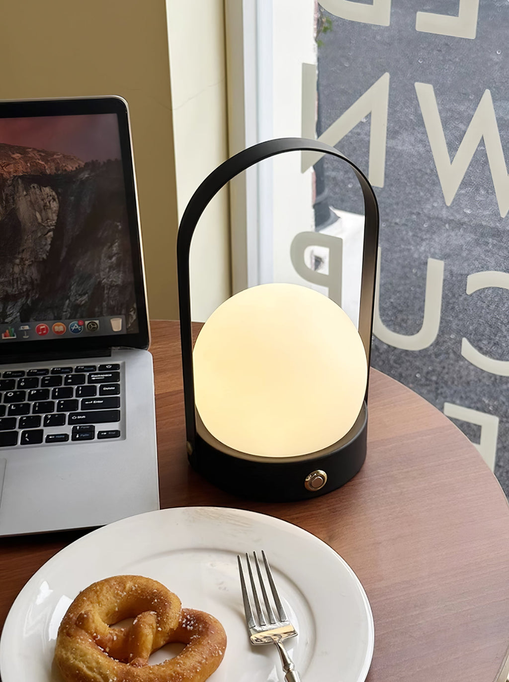 Portable Table Lamp | Metal & Glass | Warm Light, Multiple Colors