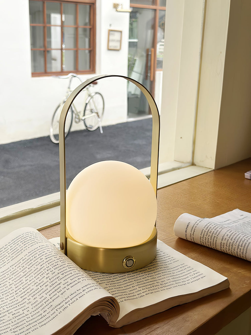 Portable Table Lamp | Metal & Glass | Warm Light, Multiple Colors