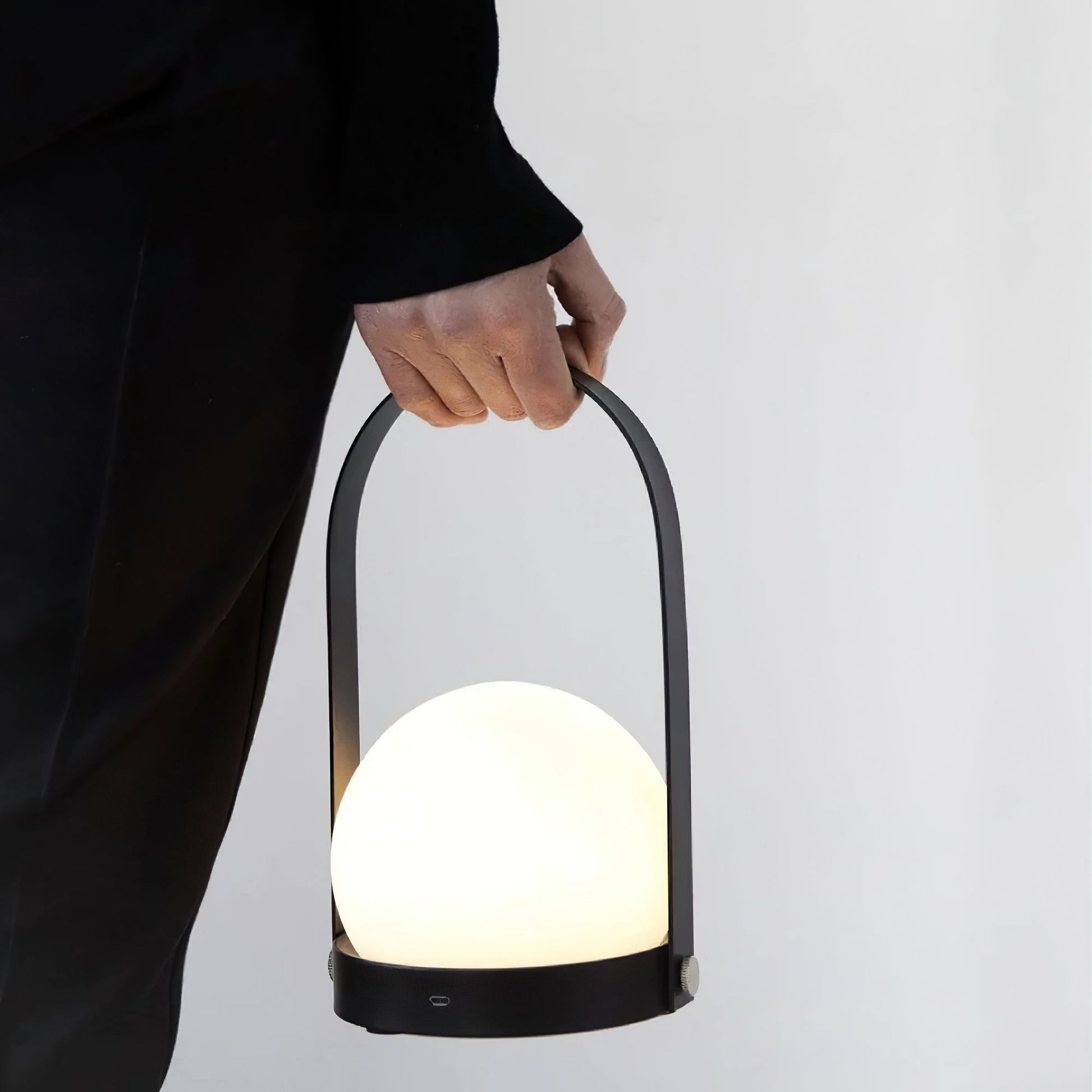 Portable Table Lamp | Metal & Glass | Warm Light, Multiple Colors