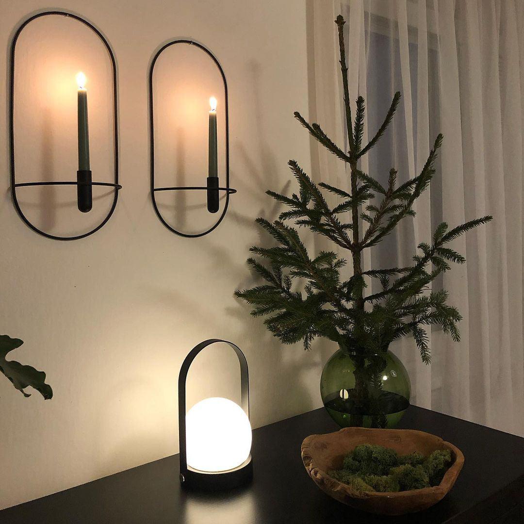 Portable Table Lamp | Metal & Glass | Warm Light, Multiple Colors