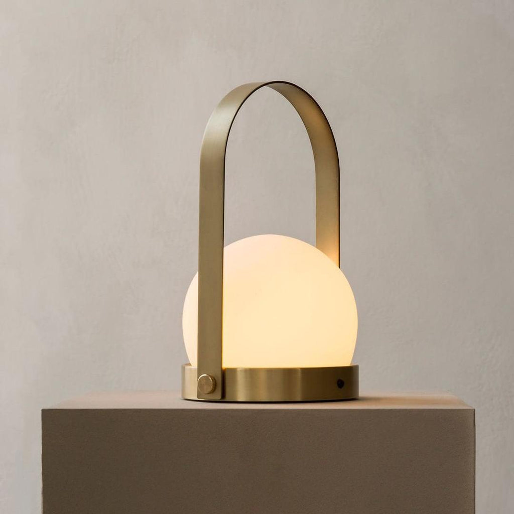 Portable Table Lamp | Metal & Glass | Warm Light, Multiple Colors