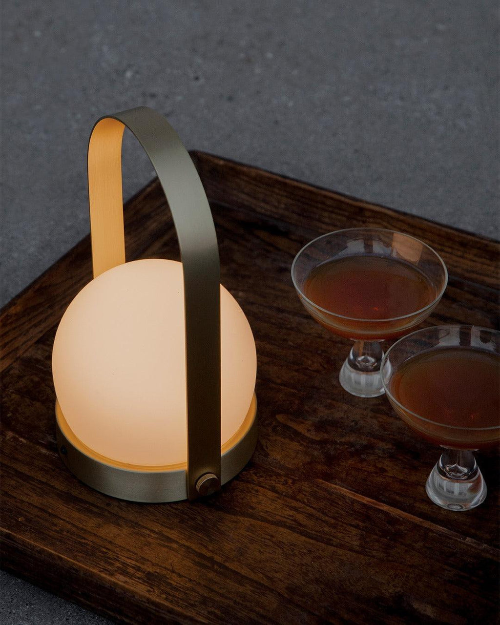Portable Table Lamp | Metal & Glass | Warm Light, Multiple Colors