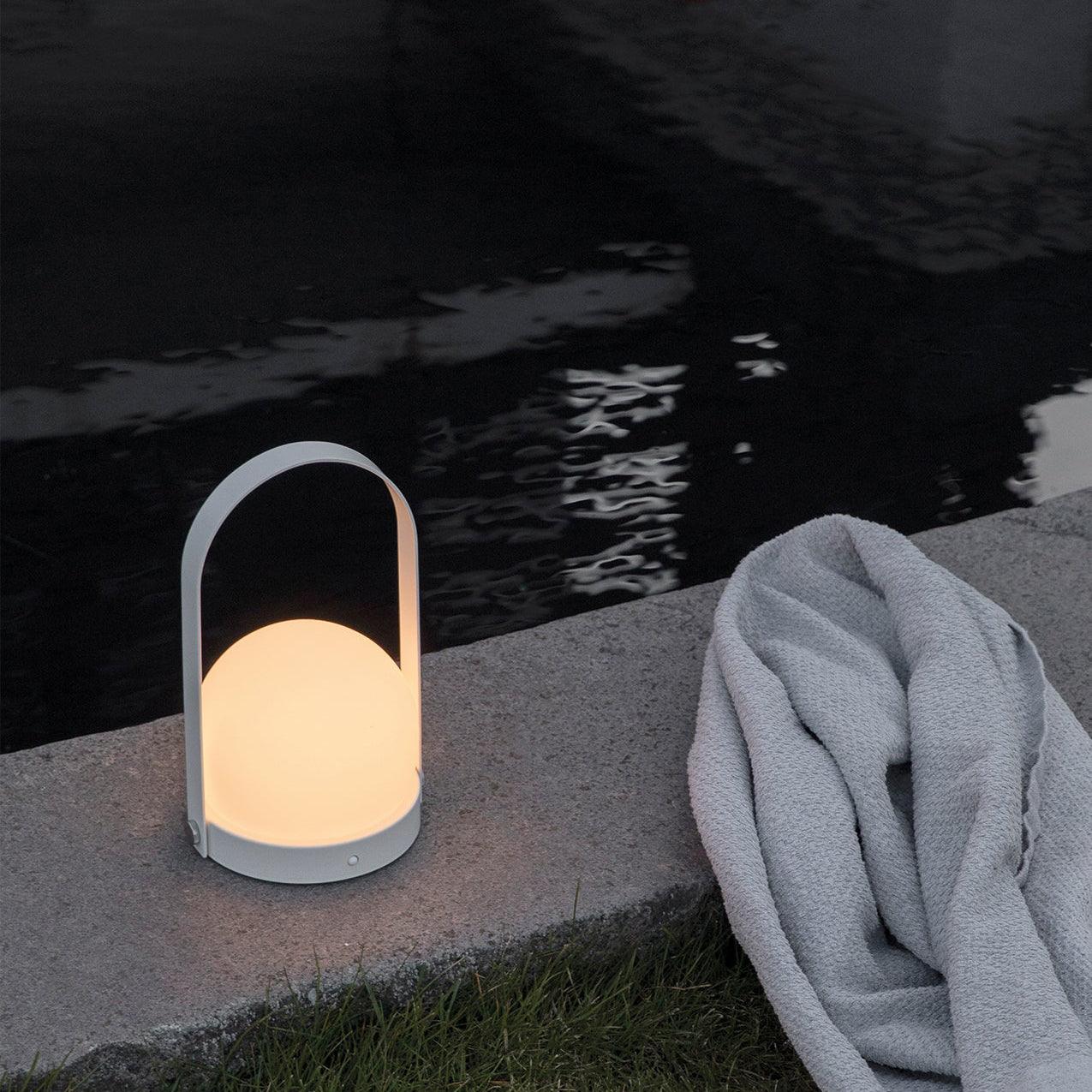 Portable Table Lamp | Metal & Glass | Warm Light, Multiple Colors