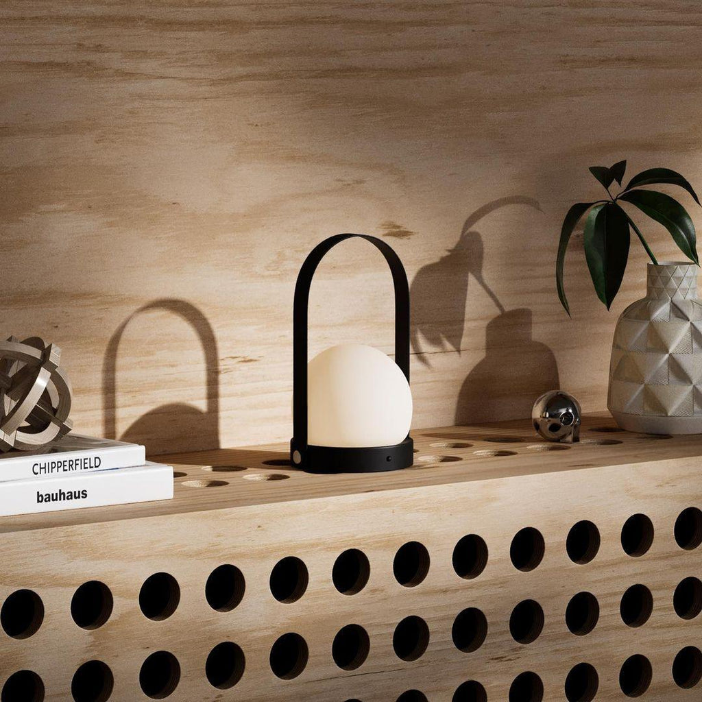Portable Table Lamp | Metal & Glass | Warm Light, Multiple Colors