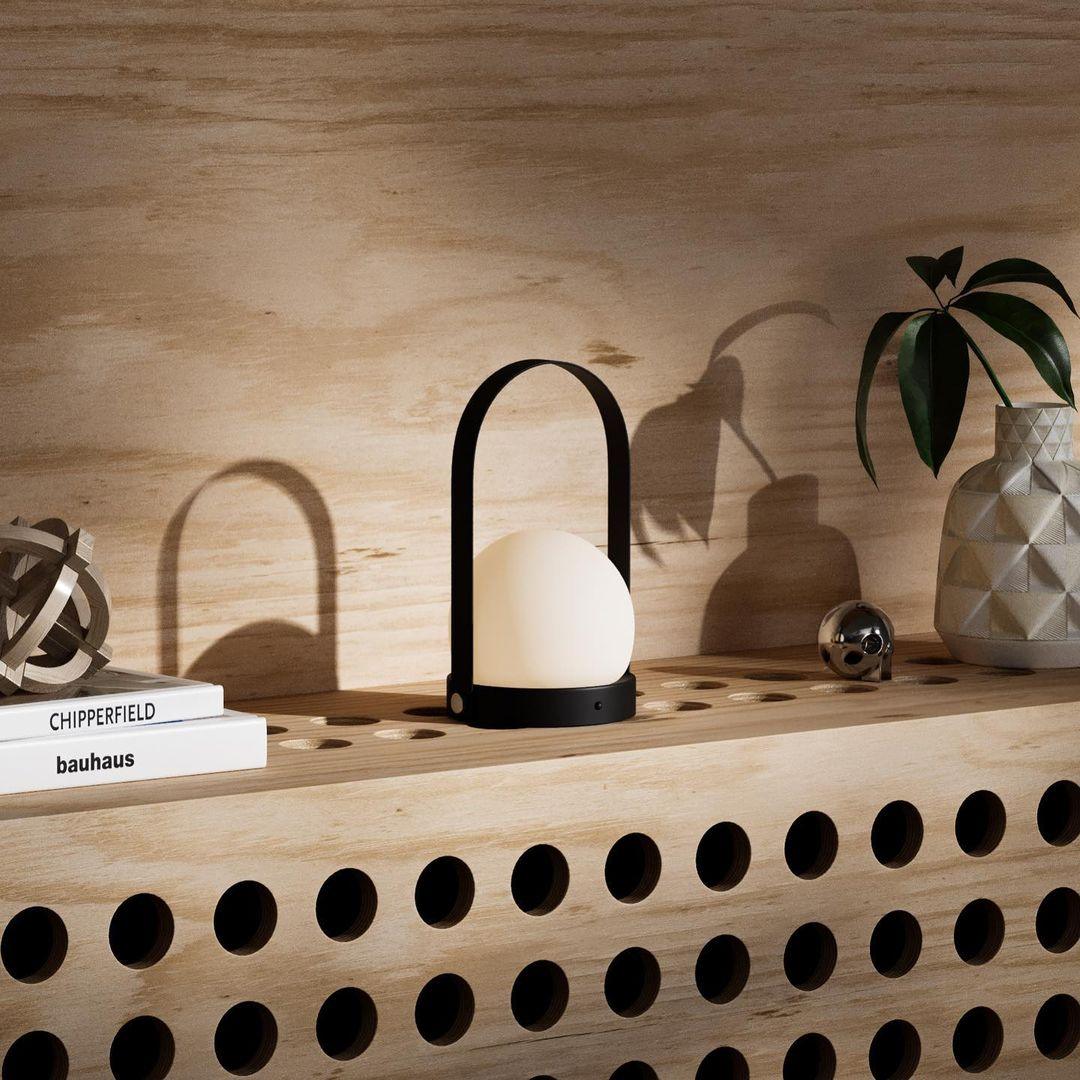 Portable Table Lamp | Metal & Glass | Warm Light, Multiple Colors