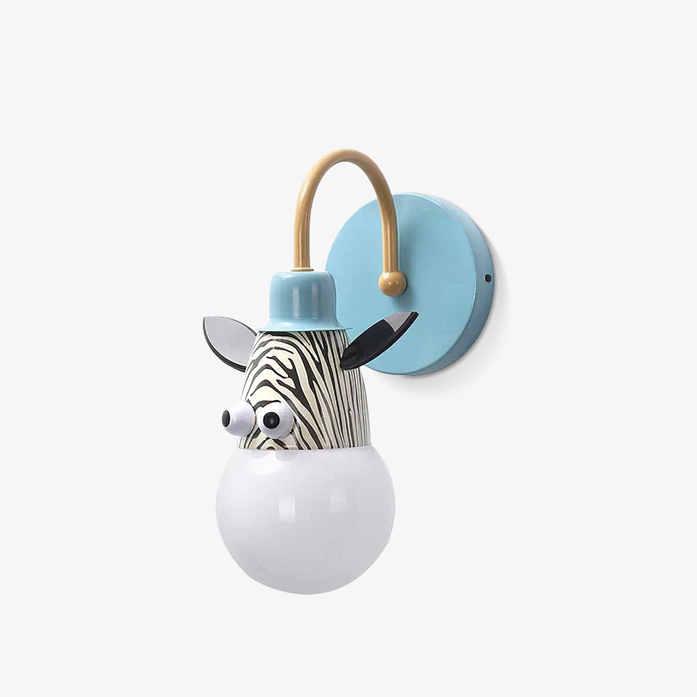 Cartoon Animal Wall Lamp | Iron Metal | Blue, Red, Green