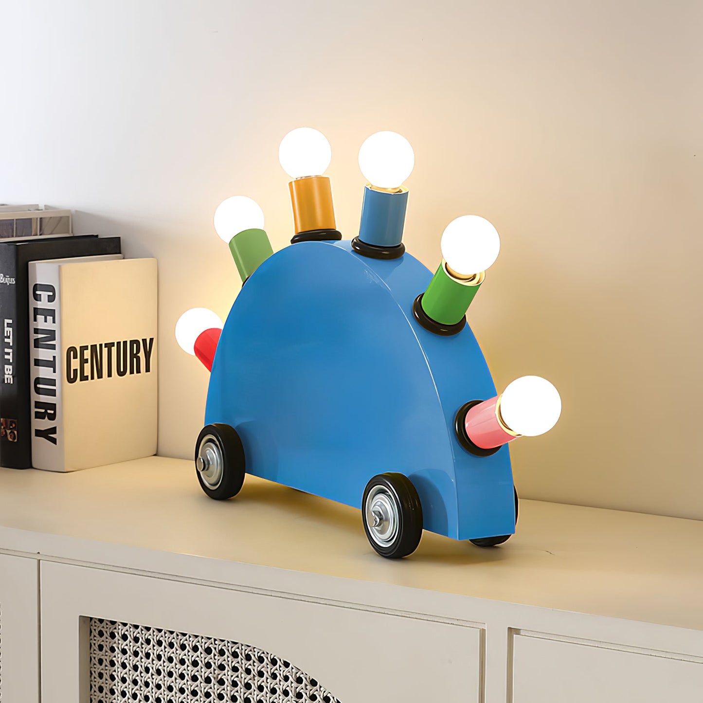Cartoon Car Table Lamp | Metal | Yellow or Blue