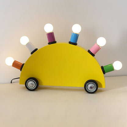 Cartoon Car Table Lamp | Metal | Yellow or Blue