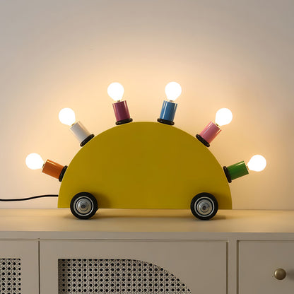 Cartoon Car Table Lamp | Metal | Yellow or Blue