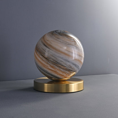 Cassiopeia Table Lamp | Marble & Brass | White