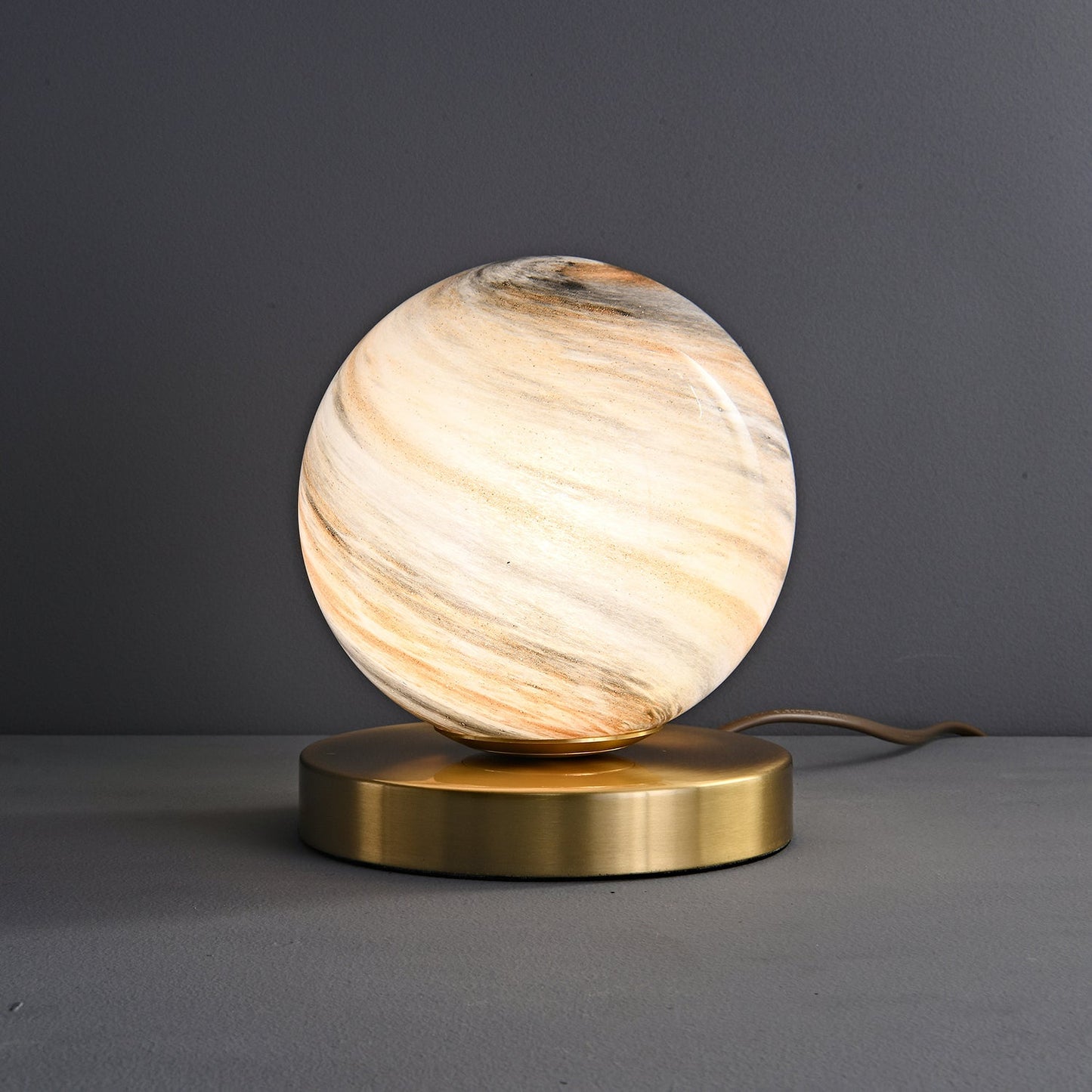 Cassiopeia Table Lamp | Marble & Brass | White