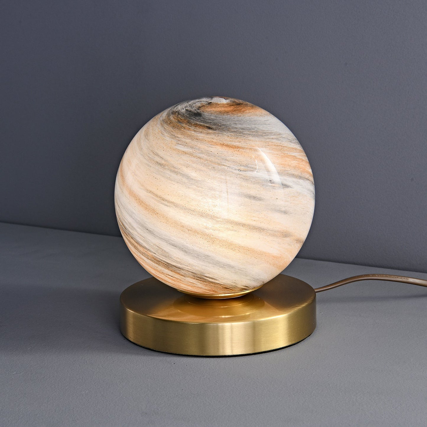 Cassiopeia Table Lamp | Marble & Brass | White