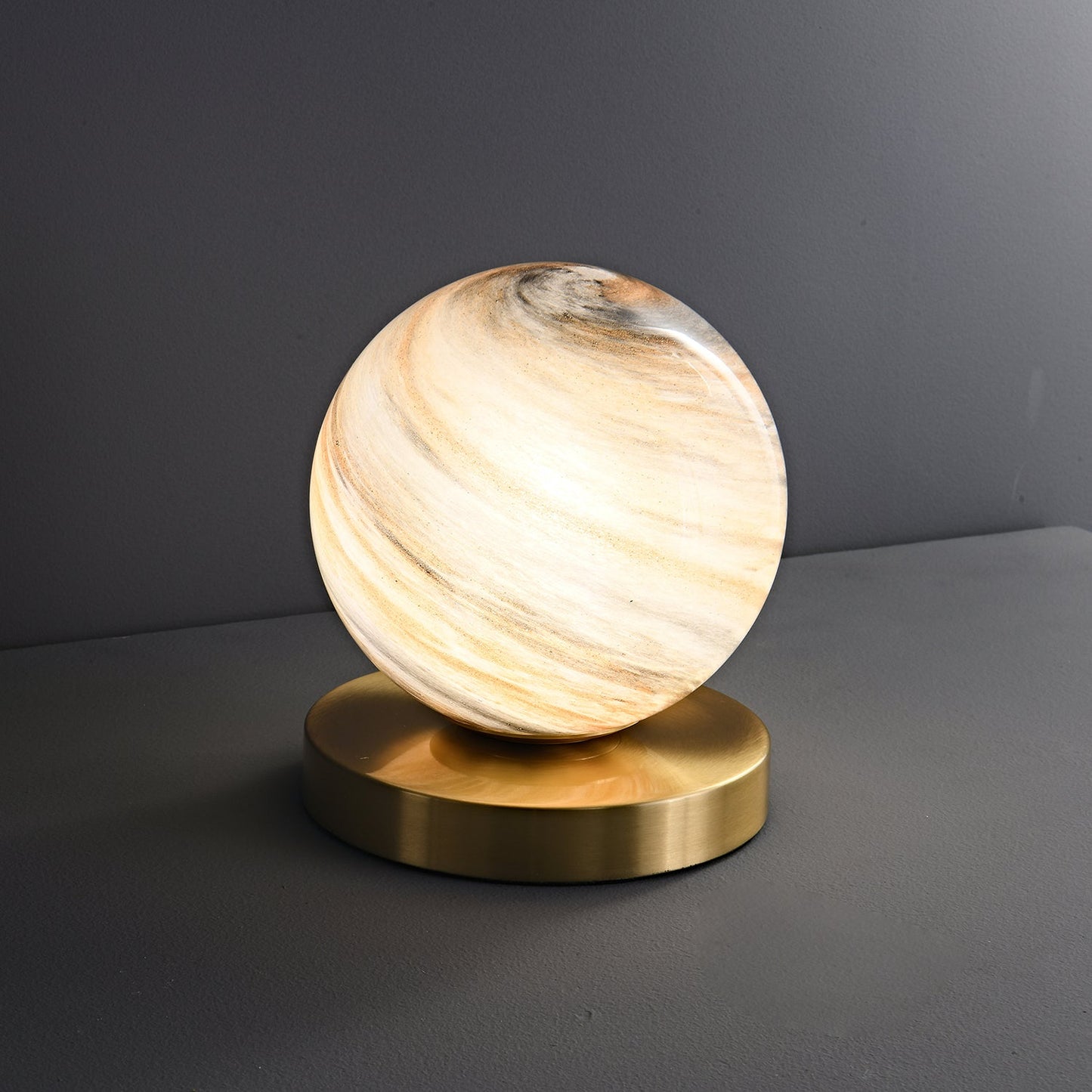 Cassiopeia Table Lamp | Marble & Brass | White