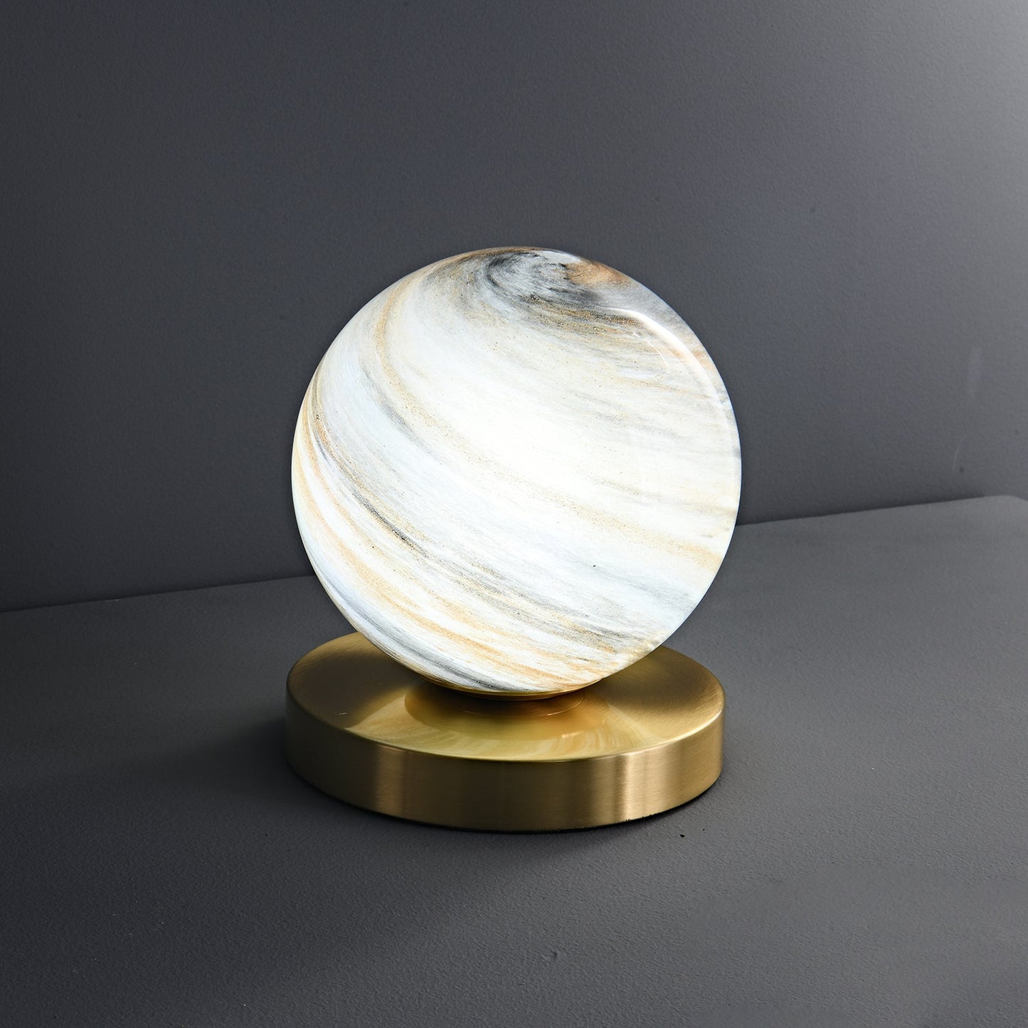 Cassiopeia Table Lamp | Marble & Brass | White