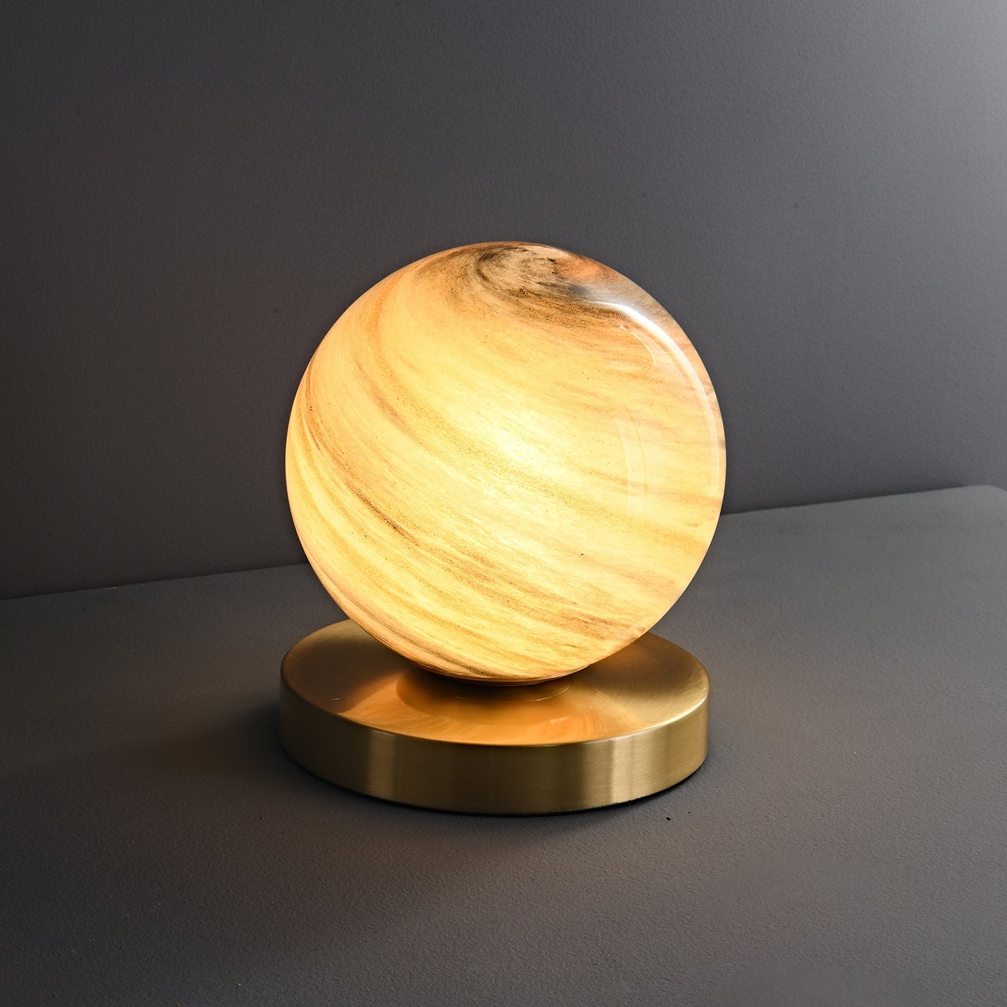 Cassiopeia Table Lamp | Marble & Brass | White