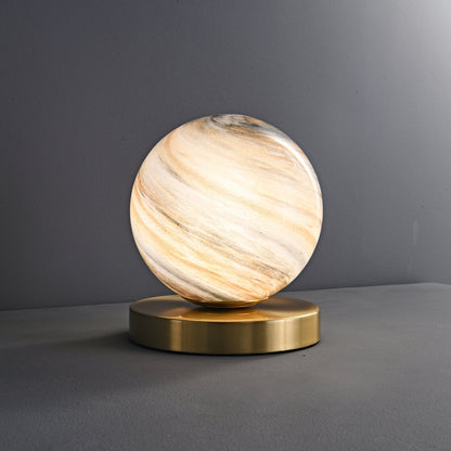 Cassiopeia Table Lamp | Marble & Brass | White